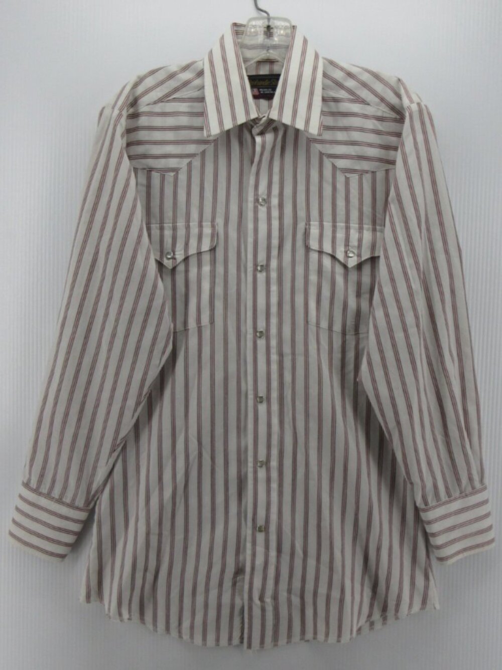 VINTAGE Panhandle Slim Shirt 15 Western Pearl Snap Striped Cowboy 70s*